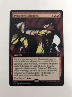 Prisoner's Dilemma Borderless MTG Magic the Gathering Card NM Near Mint MKC - Image 1