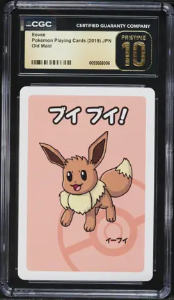 2019 Pokemon Japanese Playing Cards Old Maid Eevee CGC 10 PRISTINE - Image 1