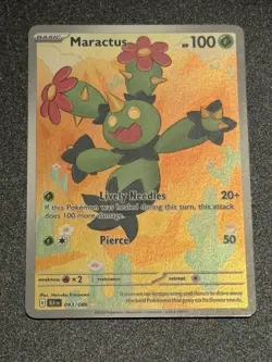 Pokemon TCG Maractus Illustration Rare Card 093/086 S&V Black Bolt - Image 3