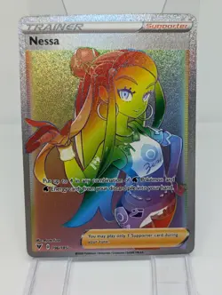 Nessa 196/185 Vivid Voltage NM Full Art Secret Rainbow Rare Pokemon Card | NM - Image 1