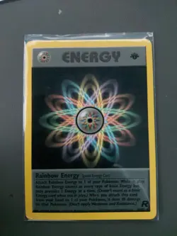 1st Edition - Rainbow Energy Pokemon Card Team Rocket - Non-Holo Rare - Image 1