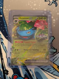 Pokemon TCG Venusaur EX Double Rare Holo Card 001/142 Stellar Crown Stamped NM - Image 1