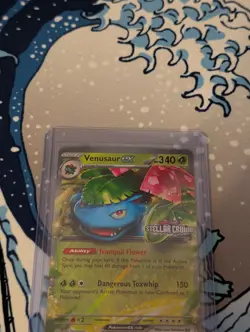 Pokemon TCG Venusaur EX Double Rare Holo Card 001/142 Stellar Crown Stamped NM - Image 2
