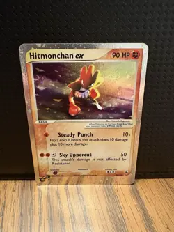 Pokemon TCG Hitmonchan EX Ruby and Sapphire Holo Ultra Rare Card 98/109 - Image 1