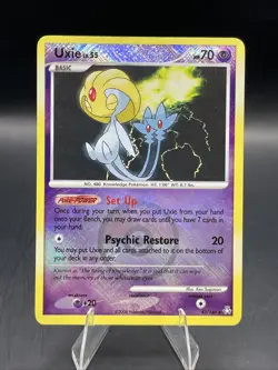 2008 Pokemon Card Legends Awakened Uxie Reverse Holo #43/146 League Promo - Image 1