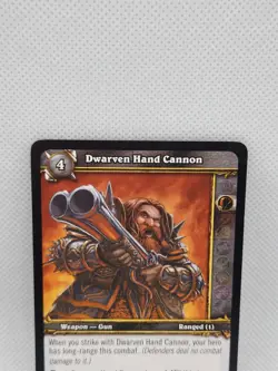 2006 Dwarven Hand Cannon Azeroth World of Warcraft TCG Epic Rare Weapon Gun Card - Image 2