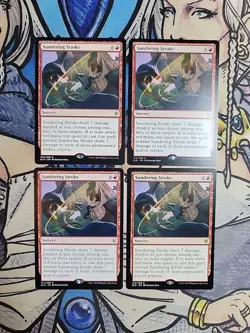 4x Sundering Stroke - NM/M Throne of Eldraine ELD MTG Magic - Image 1