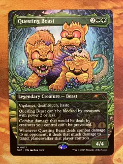 MTG Borderless Questing Beast Secret Lair: An Encyclopedia of MagicT - Image 1
