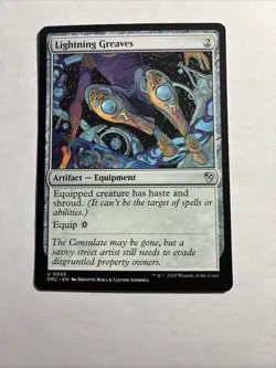 Lightning Greaves - Commander: Aetherdrift MTG Plus Bonus Rare!!! - Image 1