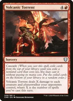 VOLCANIC TORRENT X 4 N/M COMMANDER LEGENDS MAGIC THE GATHERING - Image 1