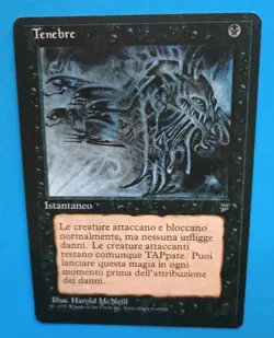 Magic the Gathering MTG Legends FBB DARKNESS (TENEBRE) VLP/EX ITALIAN C 1995! - Image 2