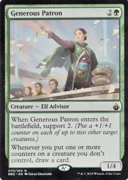 MTG Generous Patron 070/254 Battlebond Regular VLP Magic Card - Image 1