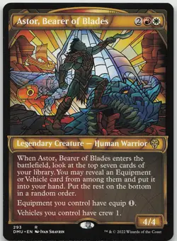 Astor, Bearer of Blades Showcase 293 Rare Dominaria United NM MTG - Image 1