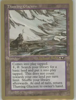 Thawing Glaciers Vintage Non-Foil LP Gold Border Worlds Non Tournament Legal MTG - Image 1