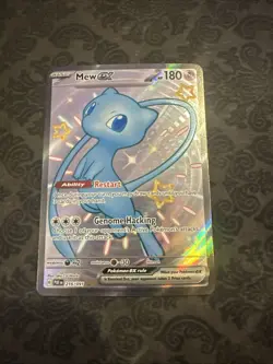 Pokemon TCG Mew EX 216/091 Paldean Fates Full Art Shiny Ultra Rare - Image 1
