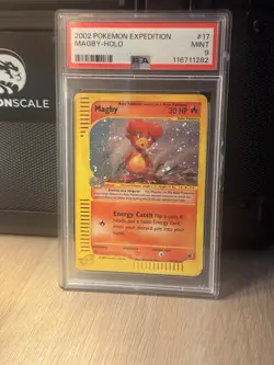 Pokemon Magby Expedition Holo Rare #17 PSA 9 Mint - Image 1