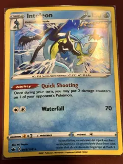 Inteleon 43/198 Chilling Reign Holo Cosmos Holo Rare Pokemon TCG - Image 1