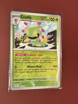 Cradily - 006/142 Stellar Crown REVERSE Holo Rare Pokemon - NM/MINT - Image 1