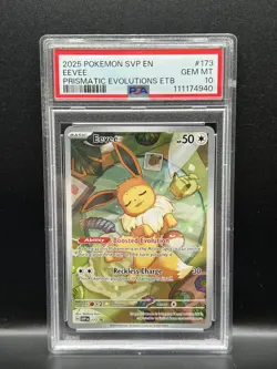 2025 POKEMON SVP EN-SV BLACK STAR PROMO #173 EEVEE PSA 10 - Image 1