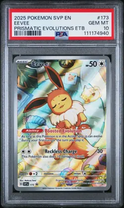 2025 POKEMON SVP EN-SV BLACK STAR PROMO #173 EEVEE PSA 10 - Image 3