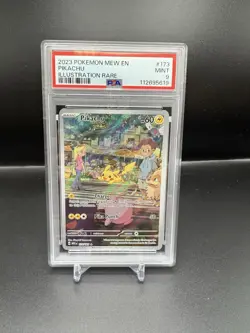 2023 POKEMON MEW EN-151 173 PIKACHU ILLUSTRATION RARE PSA 9 - Image 1