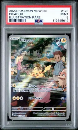 2023 POKEMON MEW EN-151 173 PIKACHU ILLUSTRATION RARE PSA 9 - Image 3