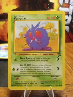 1999 Pokemon Base Set 2 Venonat #97 Extremely LP - Image 1