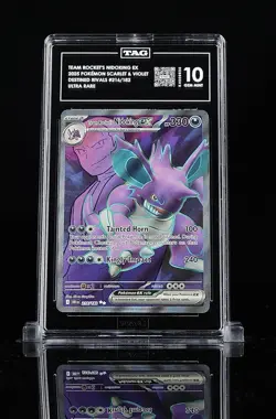 Pokemon TCG - Team Rocket’s Nidoking ex 216/182 UR - TAG Gem Mint 10 - Image 1