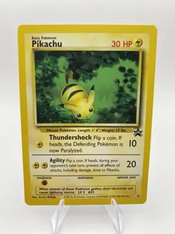 Pikachu # 27 WOTC Black Star PROMO "Bumblebee" Pokemon Card NM - Image 1