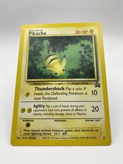 Pikachu # 27 WOTC Black Star PROMO "Bumblebee" Pokemon Card NM - Image 2