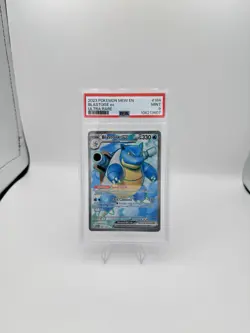 Pokemon TCG Blastoise EX Holo Ultra Rare Card Scarlet VIOLET-151, 184/165, PSA 9 - Image 1