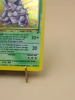1999-2000 Pokemon Nidoking Holo Base Set Card 11/130 Rare 2nd Edition - MP!! - Image 2