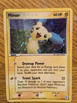 Minun 6/12 Holo EX Trainer Kit Pokemon TCG Card - Image 1