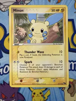 POKEMON POP CARD (Series 1) Plusle 13/17 & Minun 12/17 LP Free Shipping - Image 2