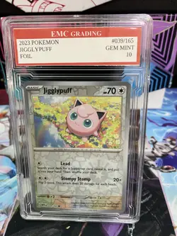 JIGGLYPUFF 039/165 FOIL Pokemon 2023 Card GRADED 10 MINT TCG CCG - Image 1