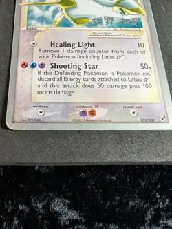 Pokemon 2006 World Championships Gold Star Latias Promo Card 105/107 MP+ - Image 2