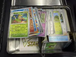 Pokemon Card Bulk Lot in Metal Tin - Random Cards w/ Some Holos Shown. 3lbs - Image 2