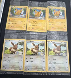 (6) Pokemon Sealed Build A Bear Promo Eevee And Pikachu 63/98 20/108 Cards MINT - Image 1