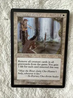 MTG Magic The Gathering Card Honor the Fallen Mercadian Masques Regular 21/350 - Image 1