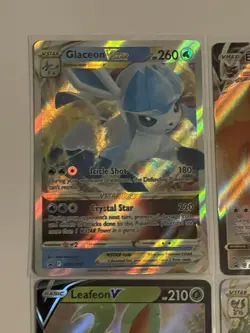 Pokemon TCG 4 Card Lot Glaceon Vstar, Eevee Vmax, Leafeon V, & Leafeon Vstar NM - Image 2