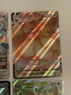 Pokemon TCG 4 Card Lot Glaceon Vstar, Eevee Vmax, Leafeon V, & Leafeon Vstar NM - Image 3