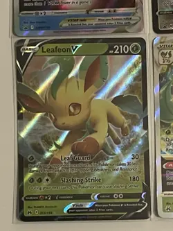Pokemon TCG 4 Card Lot Glaceon Vstar, Eevee Vmax, Leafeon V, & Leafeon Vstar NM - Image 4