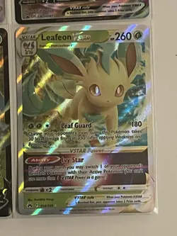 Pokemon TCG 4 Card Lot Glaceon Vstar, Eevee Vmax, Leafeon V, & Leafeon Vstar NM - Image 5