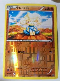 =Meditite 79/160 XY Primal Clash Reverse Pokemon Holo Foil Nice! - Image 1