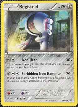 Registeel 51/98 XY - Ancient Origins Regular (See Photos) Pokemon Card - Image 1