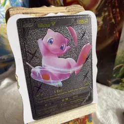 Mew V Black Foil Fan Art Hp180 X Ball Pokemon Card NM - Image 2
