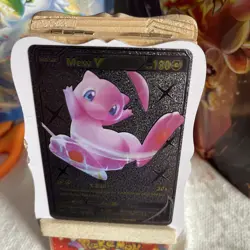 Mew V Black Foil Fan Art Hp180 X Ball Pokemon Card NM - Image 3