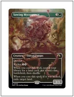 1x Sowing Mycospawn, Borderless Art, Magic the Gathering MTG NM - Image 1