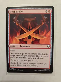 Twin Blades - Avatar - NM - Uncommon - Artifact Equipment - MTG - Image 1