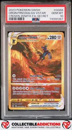 2023 Pokemon Sword And Shield Crown Zenith #GG68 Orgn.Frm.Dialga Vstar PSA 10 - Image 1